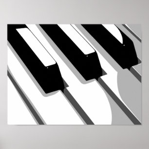 Klavier-Tastatur-Pop-Kunst-Druck Poster