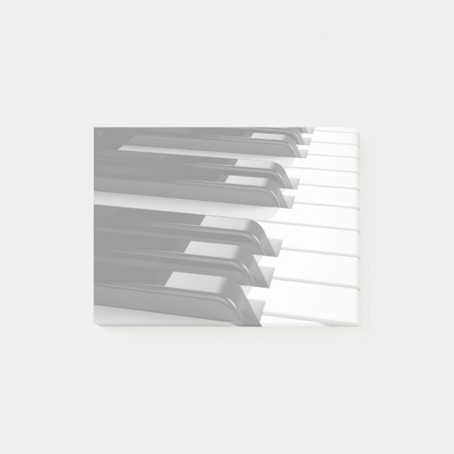 Klavier-Tastatur Post-it Klebezettel (Vorderseite)
