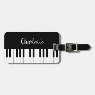 Klavier-Tastatur, Schwarzweiss-Gepäckanhänger Gepäckanhänger