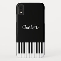 Klavier-Tastatur, Schwarzweiss-iPhone XR Hüllen