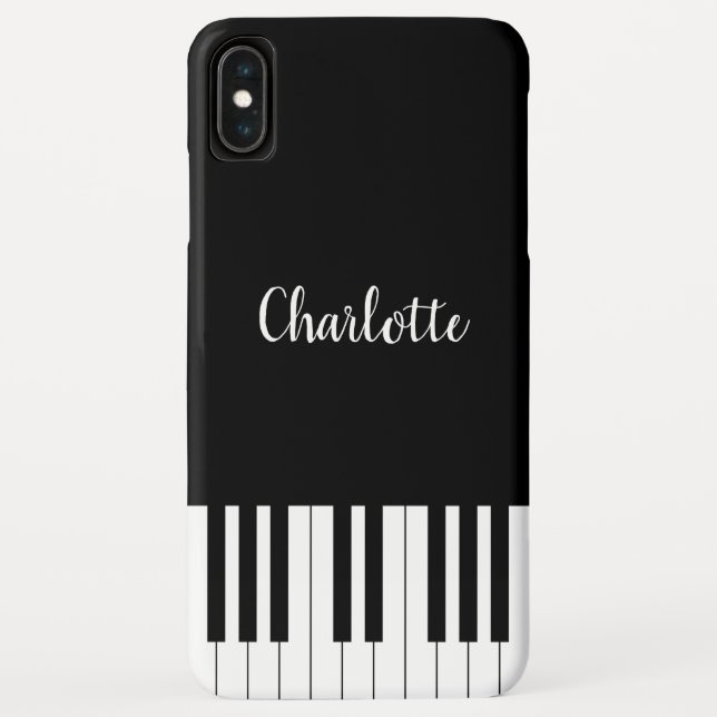 Klavier-Tastatur Schwarzweiss-iPhone XS maximale Case-Mate iPhone Hülle (Rückseite)