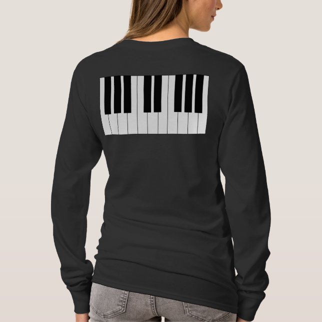 Klavier-Tastatur T-Shirt (Rückseite)