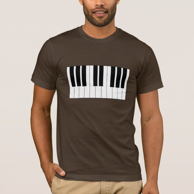 Klavier-Tastatur T-Shirt (Vorderseite)