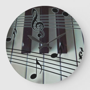 Klavier-Tastatur-Uhr Große Wanduhr