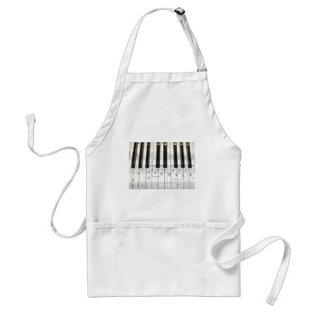 Klavier-Tastatur und Musiknoten Schürze (Vorne)