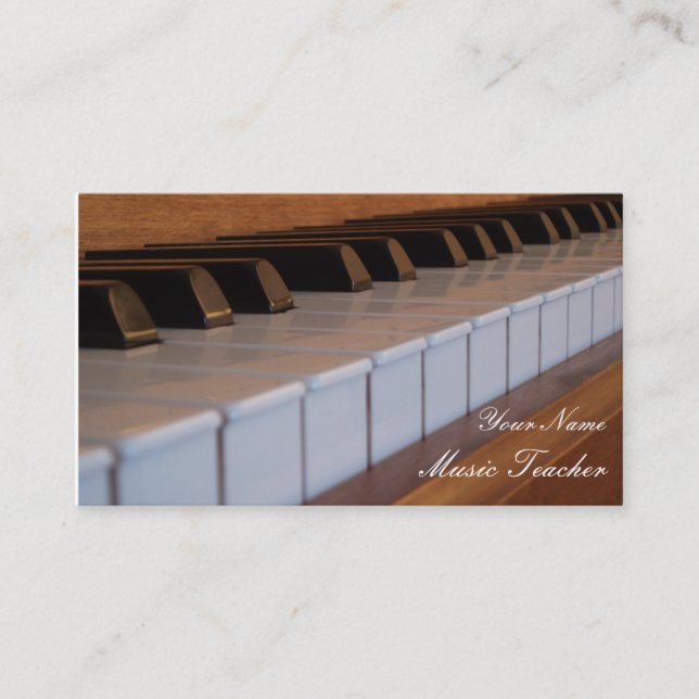 Klavier-Tastatur-Visitenkarte Visitenkarte (Vorderseite)