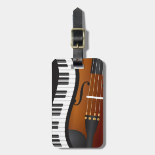 Klavier-Tastaturen gewellter Grenze- und Gepäckanhänger