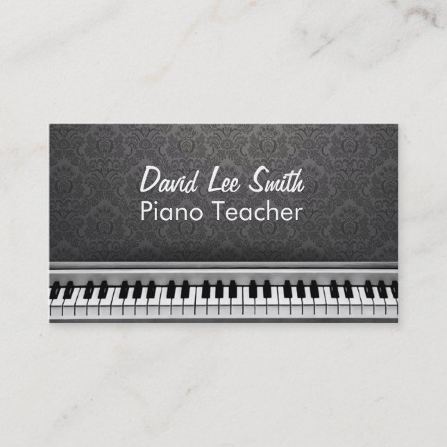 Klavier Teacher Visitenkarte (Vorderseite)