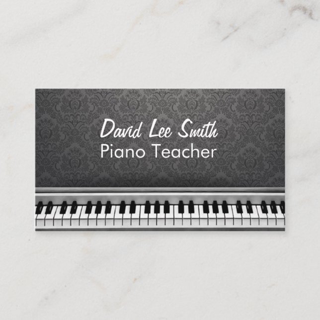 Klavier Teacher Visitenkarte (Vorderseite)