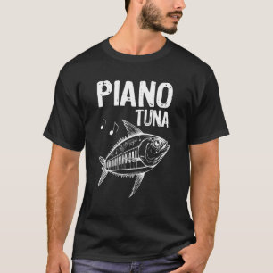 Klavier Thunfisch Thunfisch mit Klaviertasten T-Shirt