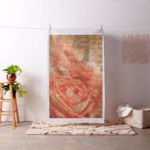 Klavier und Geige mit Noten und Rose Stoff