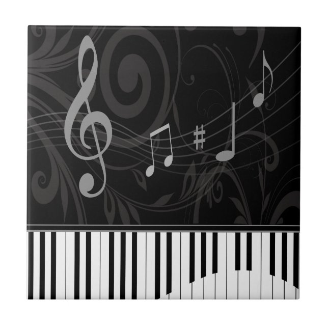 Klavier und musikalische Bemerkungen Fliese (Vorderseite)
