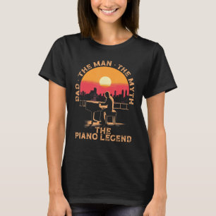 Klavier-Vater Klavier-Mann Pianist Keyboard-Musike T-Shirt