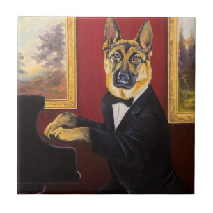 Klavier-Walzer des Schäferhund- Fliese