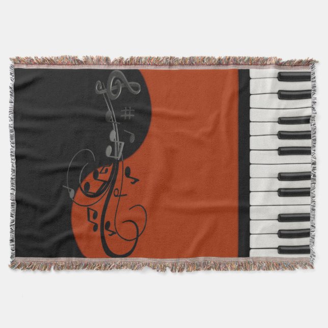 Klavier Wurfdecke Decke (Vorderseite)