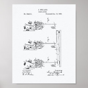 Klavieraktion 1886 Weißbuch zum Thema Patentkunst Poster