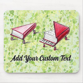 Klavierbücher über Räder Limone künstlerische Tran Mousepad