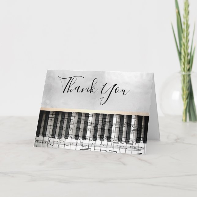 Klavierdanke Dankeskarte (Vorderseite)