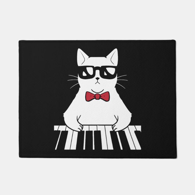 Klavierkatze Fußmatte (Vorderseite)