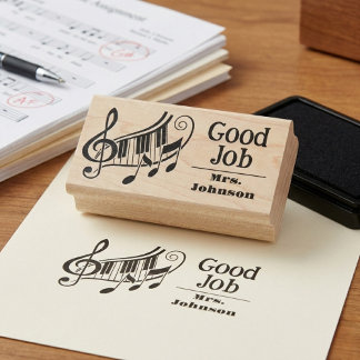 Klavierlehrer Gute Job Rubber Briefmarke Gummistempel