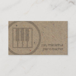Klavierlehrer Keyboard Keys Icon Music Visitenkarte