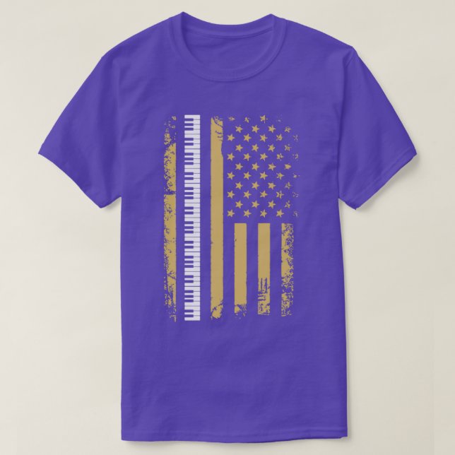 Klavierlehrer Musiklehrer Klaviergeschenk (4) T-Shirt (Design vorne)