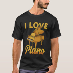 Klavierlehrer Pianist Ich Liebe Klavier Ich Liebe T-Shirt