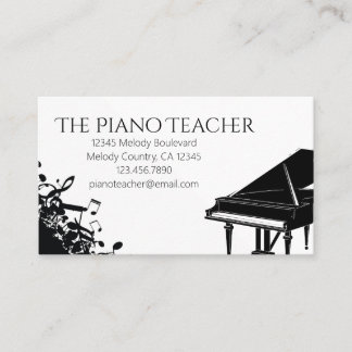 Klavierlehrer Pianist Musiker Visitenkarte