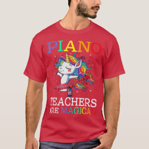 Klavierlehrer sind zauberhafte Einhorn zurück zur  T-Shirt