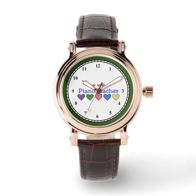 Klavierlehrerin Watch Armbanduhr (Vorderseite)