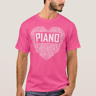 Klavierliebhaber-Herzgeschenk Klavierspieler-Gesch T-Shirt