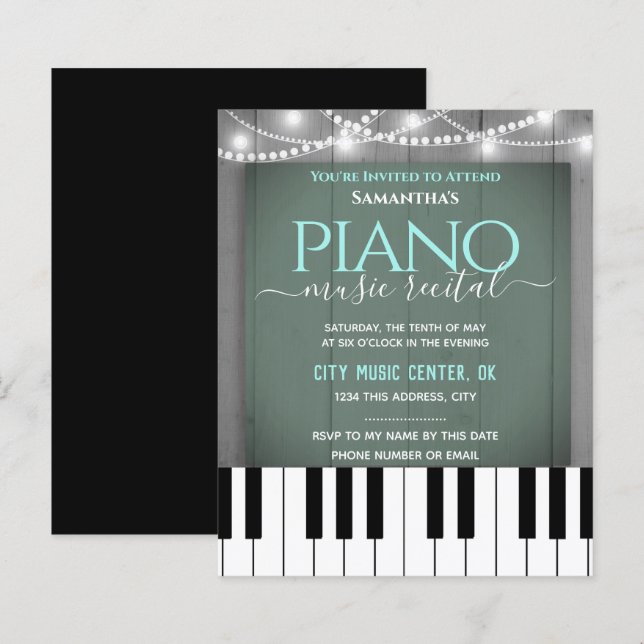 Klaviermusik Erwägung förmliche Einladung (Vorne/Hinten)