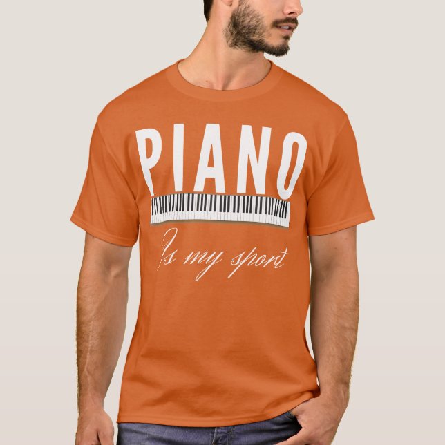 Klaviermusik Tastatur Musikinstrument Frauen Männe T-Shirt (Vorderseite)