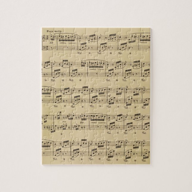 Klaviermusikblatt Vintag Teacher Gift (Vertikal)