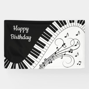 Klaviermusikdesign Banner