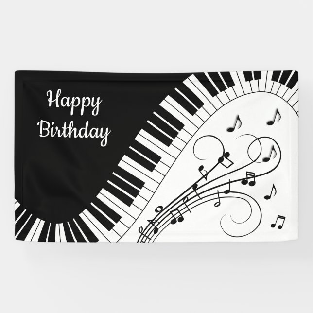 Klaviermusikdesign Banner (Horizontal)