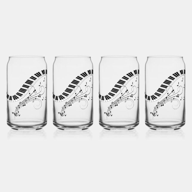 Klaviermusikdesign Dosenglas (Vorderseite)