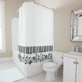 Klaviermusikdesign Duschvorhang