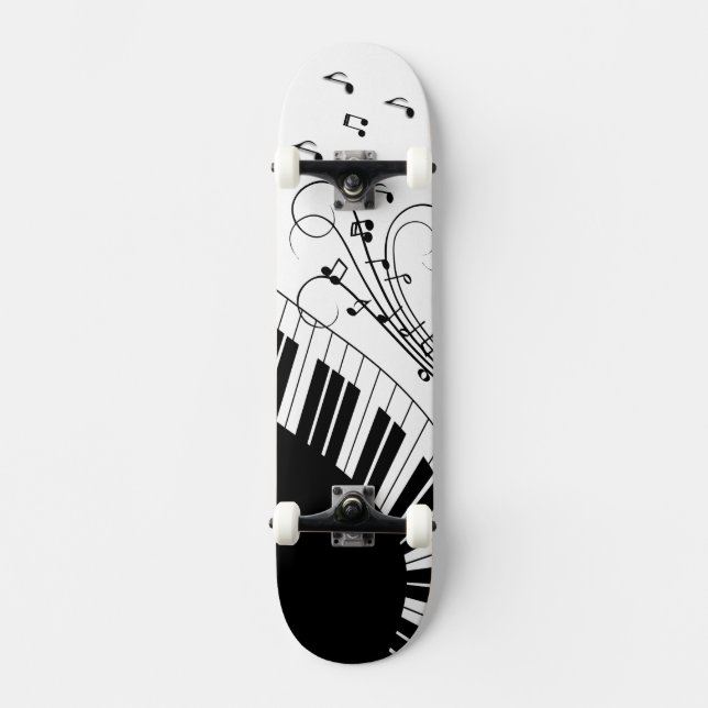 Klaviermusikdesign Skateboard (Vorderseite)
