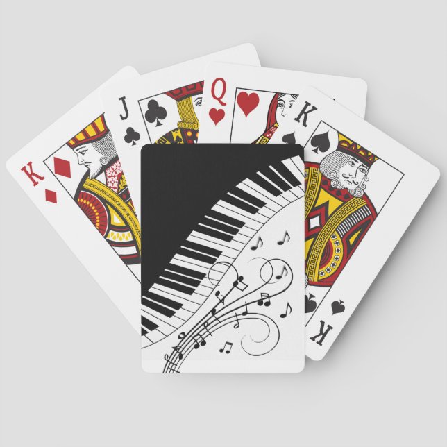 Klaviermusikdesign Spielkarten (Rückseite)