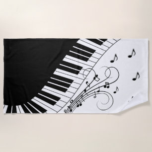 Klaviermusikdesign Strandtuch