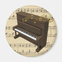 Klaviermusikinstrument und Blatt-Musik-Magnet