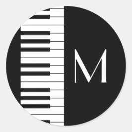 Klaviermusiklehrer Runder Aufkleber