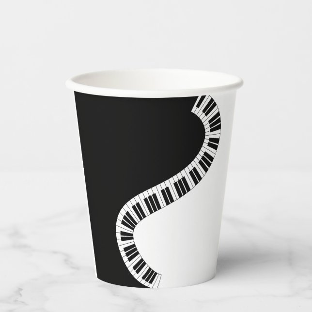 Klaviermusiktastatur  pappbecher (Vorderseite)