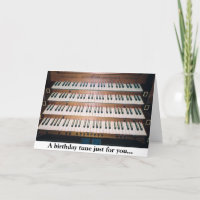 Klavierorgel Tastatur Geburtstagskarte