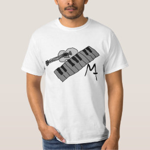 Klavierschlüssel und Gitarrenwertt-stück T-Shirt