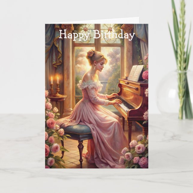 Klavierspielen Karte (Vorderseite)