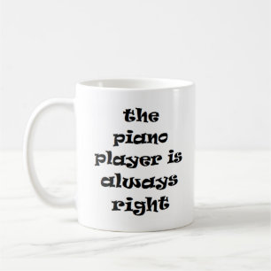 Klavierspieler immer richtig Kaffee Tasse