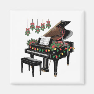 Klavierspieler Xmas-Beleuchtung Santa spielt Magnet