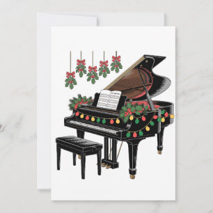 Klavierspieler Xmas-Beleuchtung Santa spielt  Save The Date